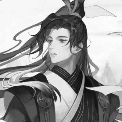 古风黑白男头动漫武侠