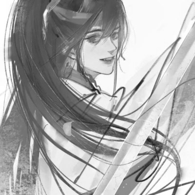 古风黑白男头动漫武侠