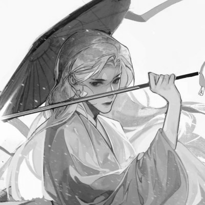古风黑白男头动漫武侠