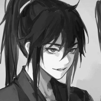 古风黑白男头动漫武侠