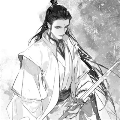 古风黑白男头动漫武侠