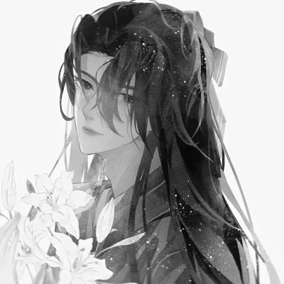 漫画男头黑白古风