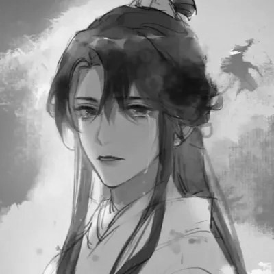 漫画男头黑白古风