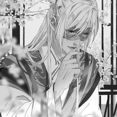 漫画男头黑白古风