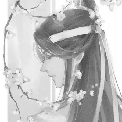 漫画男头黑白古风