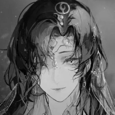 漫画男头黑白古风