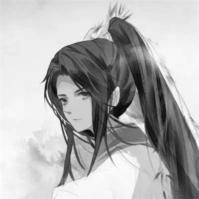 漫画男头黑白古风