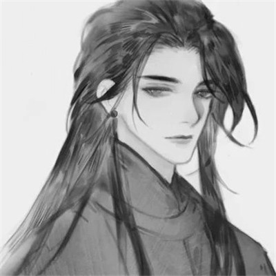 漫画男头黑白古风