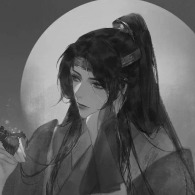 漫画男头黑白古风