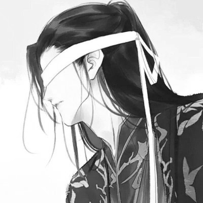 漫画男头黑白古风