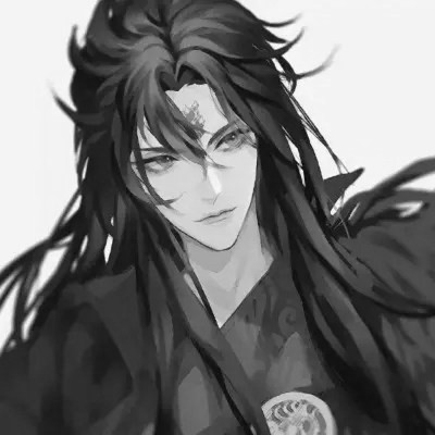 漫画男头黑白古风