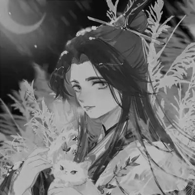 漫画男头黑白古风