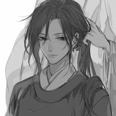 漫画男头黑白古风