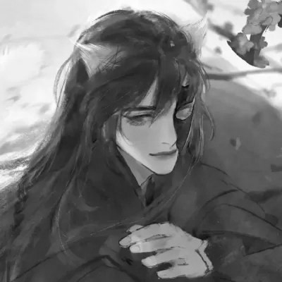 漫画男头黑白古风