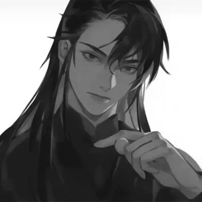 漫画男头黑白古风