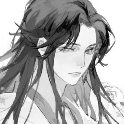 漫画男头黑白古风