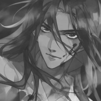 漫画男头黑白古风