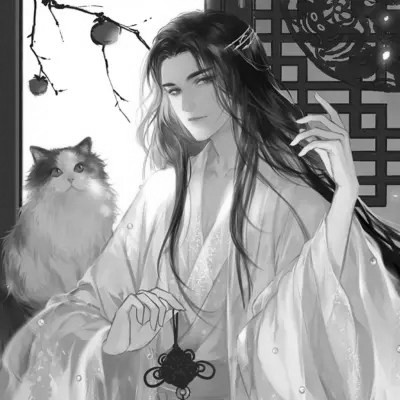 漫画男头黑白古风