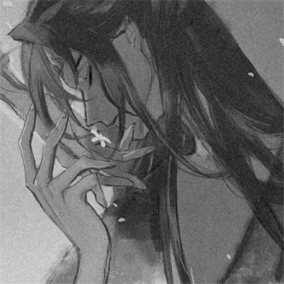 漫画男头黑白古风