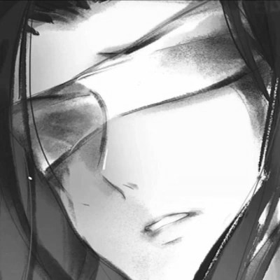 漫画男头黑白古风