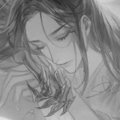 漫画男头黑白古风