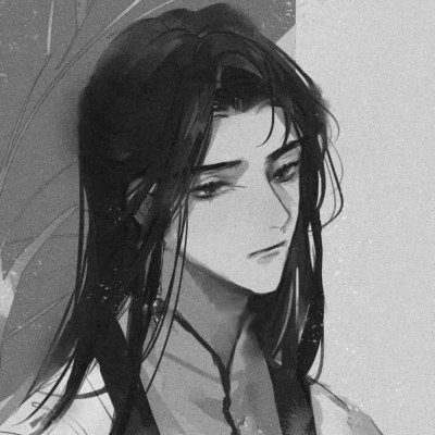 漫画男头黑白古风