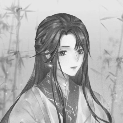 漫画男头黑白古风