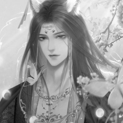 漫画男头黑白古风