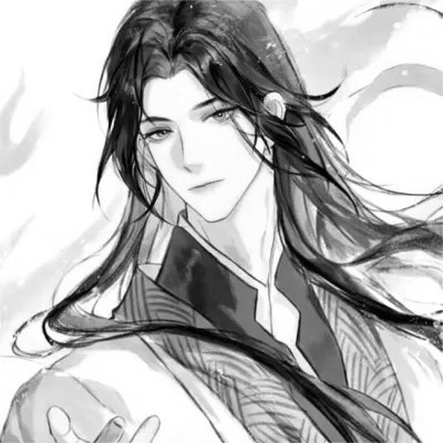 漫画男头黑白古风