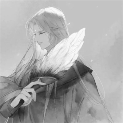 漫画男头黑白古风