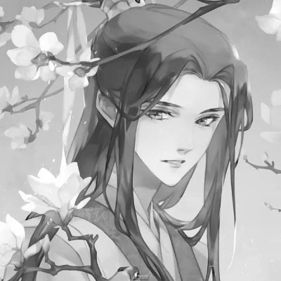 漫画男头黑白古风