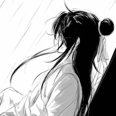 漫画男头黑白古风