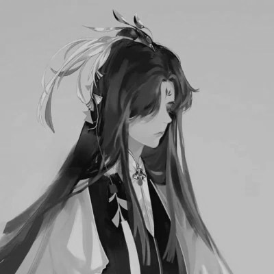 漫画男头黑白古风