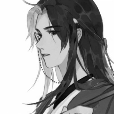 漫画男头黑白古风