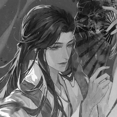 古风小众男头黑白图片