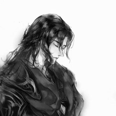 古风小众男头黑白图片