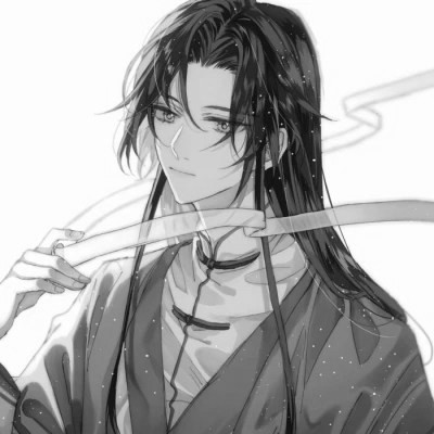 古风小众男头黑白图片
