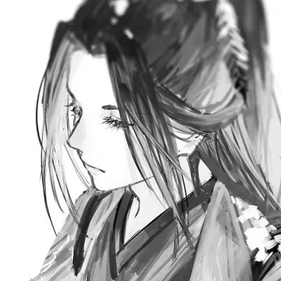 古风小众男头黑白图片