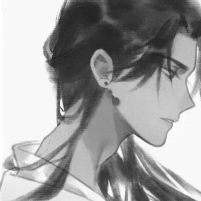 古风小众男头黑白图片