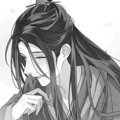 古风小众男头黑白图片