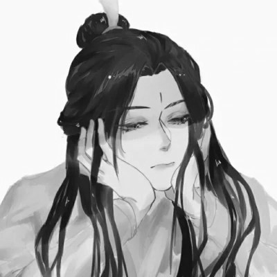 古风小众男头黑白图片
