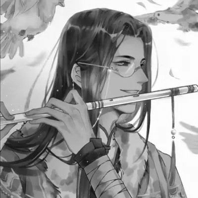 古风小众男头黑白图片