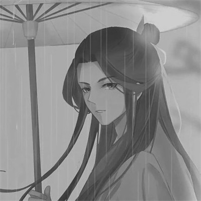 古风小众男头黑白图片