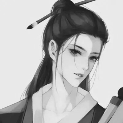 古风小众男头黑白图片