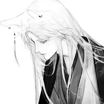 古风小众男头黑白图片