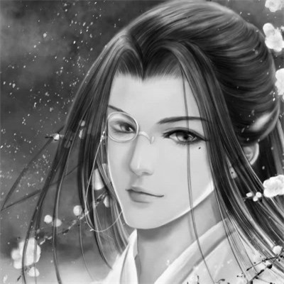 古风小众男头黑白图片