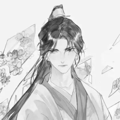 古风小众男头黑白图片