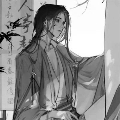 古风小众男头黑白图片