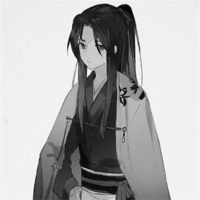 古风小众男头黑白图片
