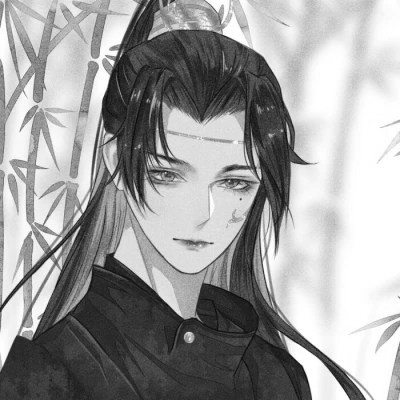 古风小众男头黑白图片